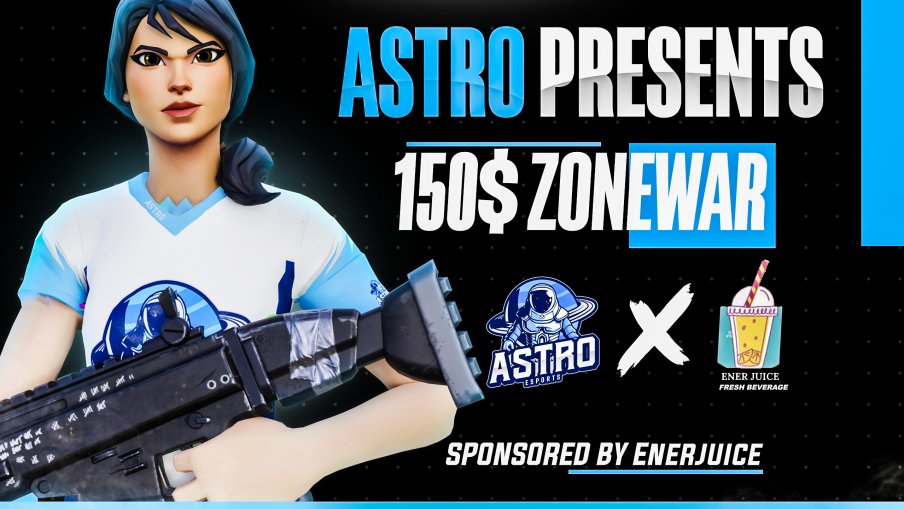 AstroEsportsGG's tweet photo. 🚀| $150 Zonewars Tournament Hosted by Astro Esports

Game Mode: 3v3 Zonewars

Date: 8th &amp; 9th October

Casted on: https://t.co/yFrRvHsr4f

Sponsored by: Enerjuice https://t.co/3SzCBdlu6m