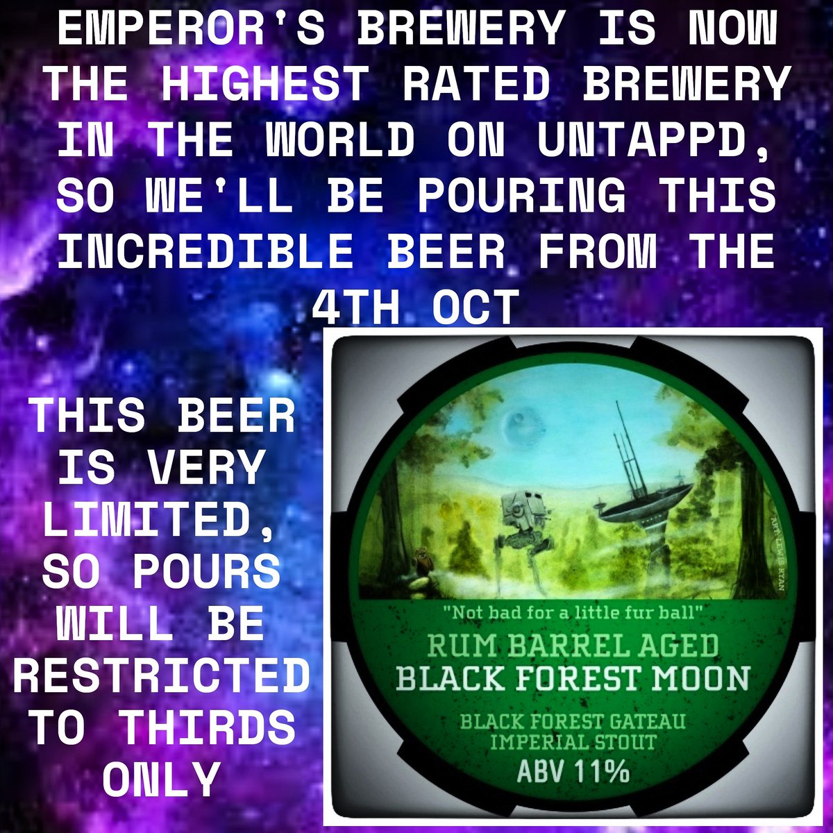 Pouring tomorrow... Something very special from @emperorsbrewery