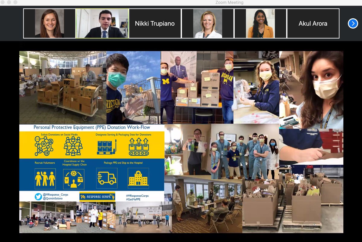 Amazing presentation from my classmate @AliHammoudMed at the #2020leadershipsymposium regarding all of the work by the <a href="/MResponse_Corps/">M-Response Corps</a>  

Still so impressed by the incredible volunteering efforts of my @UMichMedAdmiss classmates during the #COVID19Pandemic