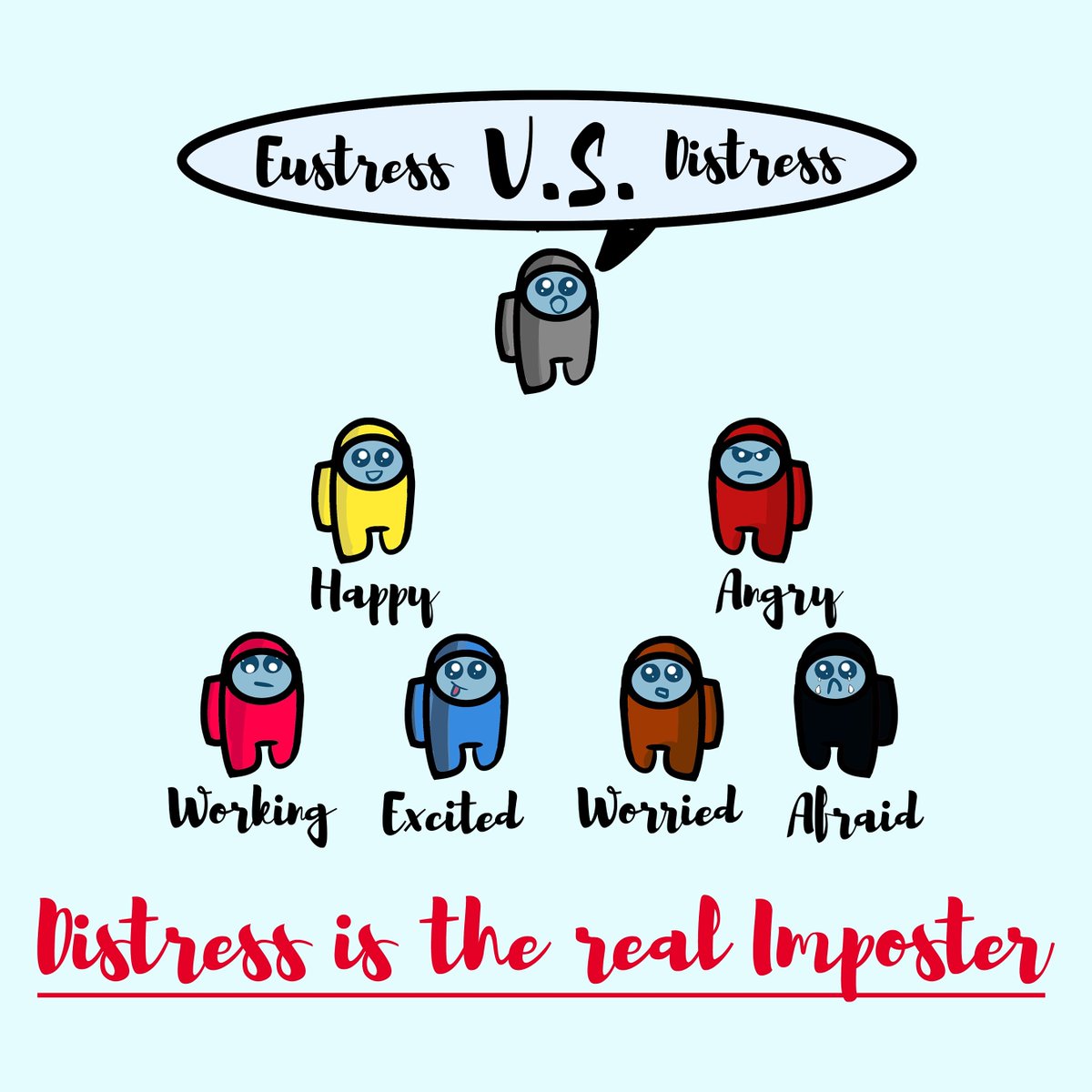 DESTIGMA2020's tweet photo. Oh my fellow crew mates, distress is the real imposter! Let's kick him out.

#SaturdayMood #SaturdayWisdom #AmongUs #amongusOC #games #stressrelief https://t.co/42Rlkq2zL2