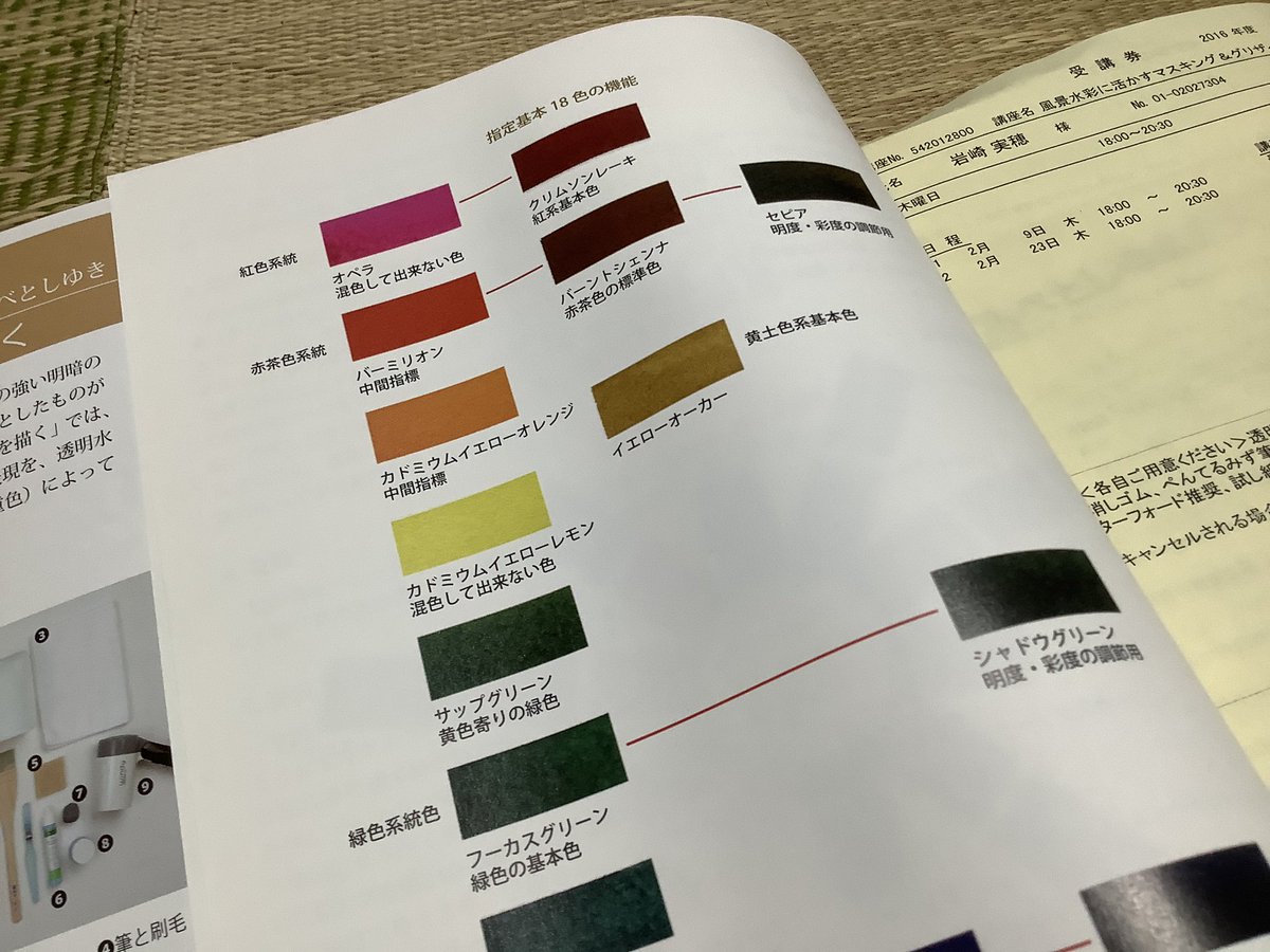 さきんちょ 読書美術音楽映画自然科学 今度こそ理想のパレット作るぞーーーーっと 色々な先生のパレットの並べ方見比べながら色順を決めて半日 画材 水彩 パレット 水彩絵師のパレット展覧会 色々な絵師さまのパレット見るのも楽しいね