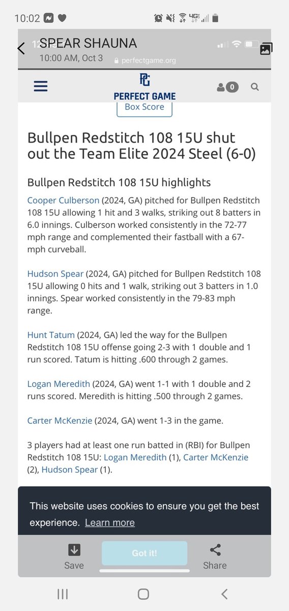 Super Proud of Hudson Spear for overcoming injuries and putting in the work. Up to 83 mph yesterday. Shows that if you put the work in and have that drive you will reach your goal. Keep Grinding. <a href="/shaunaspear/">Shauna Jones Spear</a>
