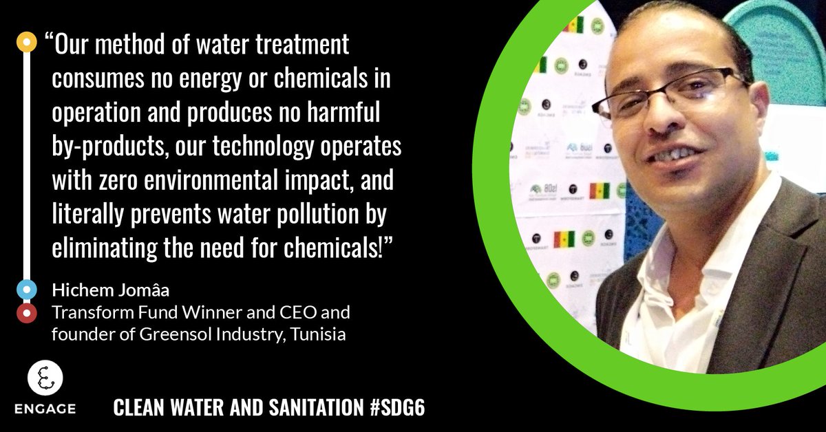 Transformer @JomaaHichem is the CEO & founder of Greensol Industry, the first company in #Tunisia that has created a water softener to be used in physics. 💧 Find out more about their commitment to #SDG6: fal.cn/3aHII