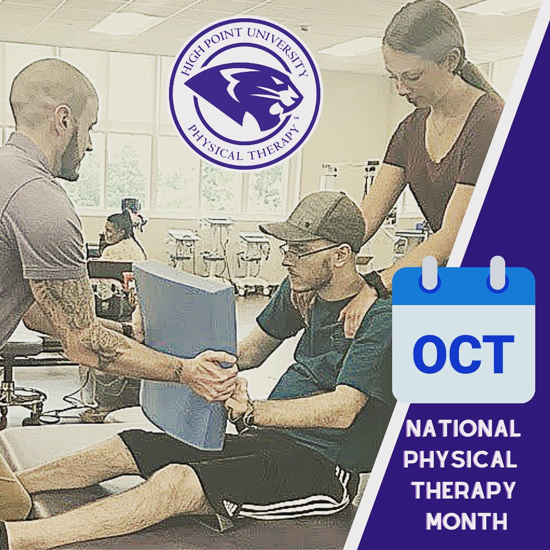 hpu_dpt's tweet photo. National Physical Therapy Month! #highpointuniversity #hpuniversity #hpudpt #dpt #ptstudent #dptstudent #choosept #apta #aptanc #physicaltherapy #wellness https://t.co/TyqPo6fMxs