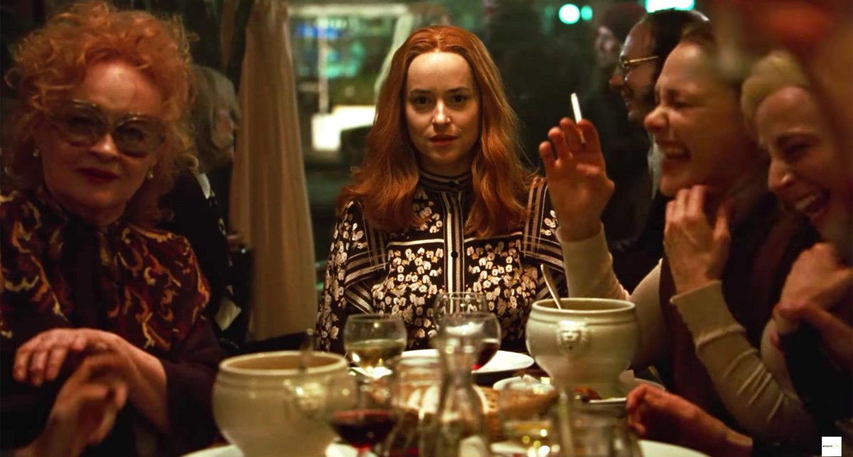 Oct 3: Suspiria (2018)With respect to Argento's original, this reimagining hit me super hard. It has one of the most shocking death scenes I've seen in years and is brutally bizarre and unusual. A lot of it is in German. Tilda Swinton plays multiple parts, including an old man.