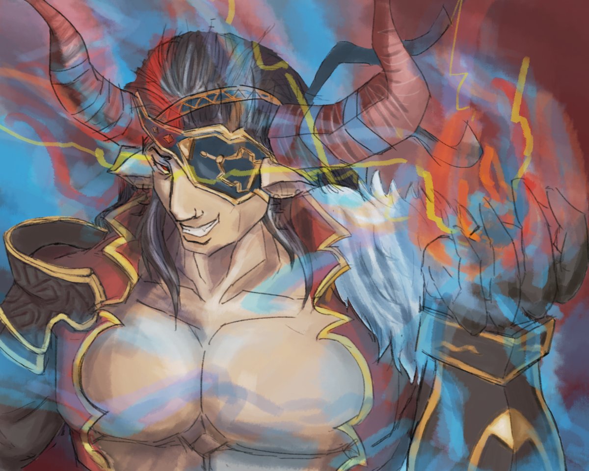 bulky + fire // day 3prompt mix today! reinhardtzar is a character from granblue which I really adore the design. surprised this turned fine honestly lol