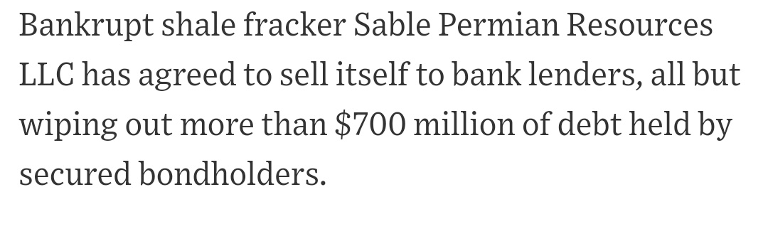 chigrl's tweet photo. 🤣 Banks are getting into the Shale biz (this was floated earlier this year..here it is) >>
Bankrupt Fracker #Sable Permian to Sell to Bank Lenders

Lenders led by #JPMorgan agree to trade their debt claims for ownership of the West Texas fracker
https://t.co/SMomYXSOgS https://t.co/E56VXVK43T