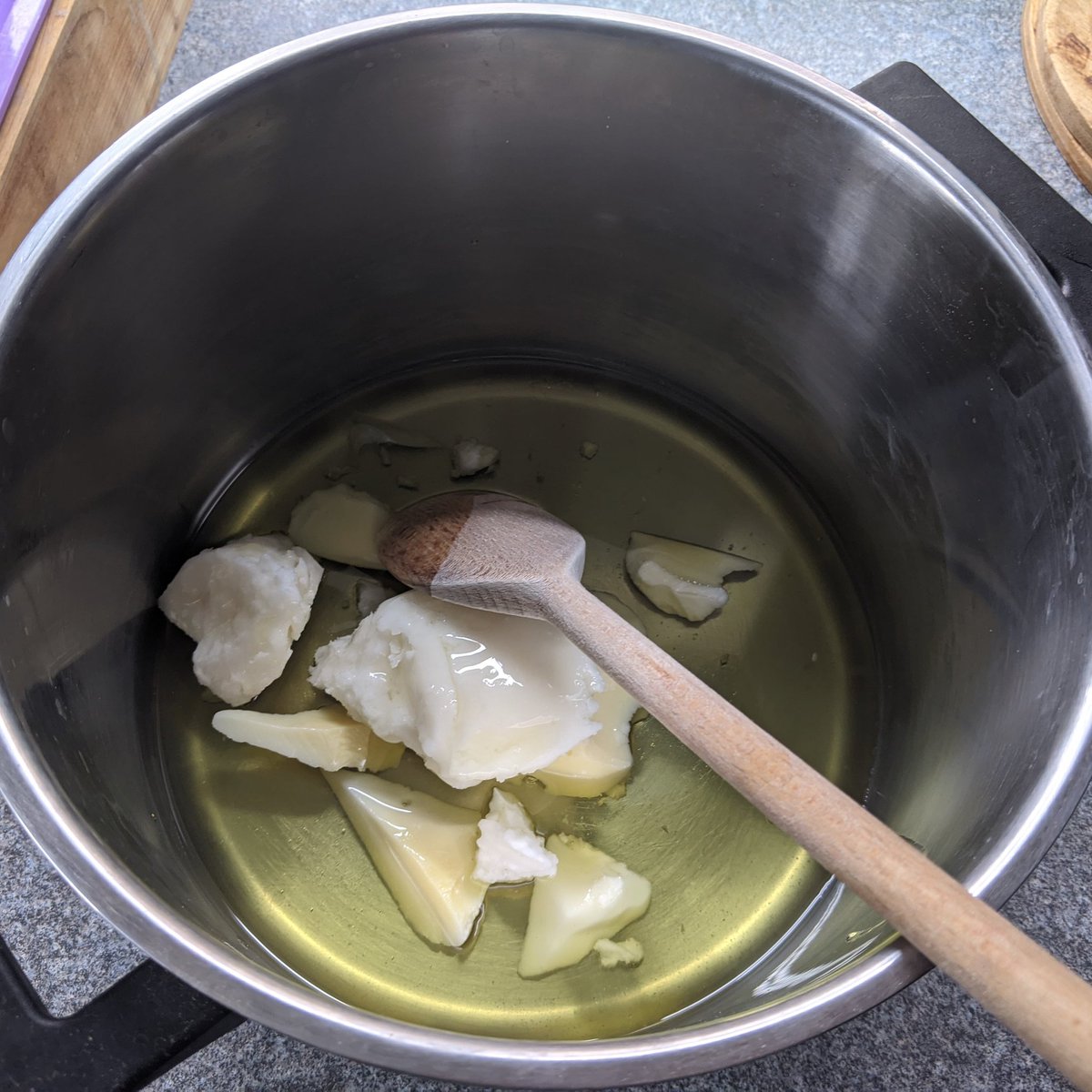 Having a creative afternoon! #soapmaking #naturaloils #NaturalSkincare #creative #cocoabutter #coconutoil #castoroil