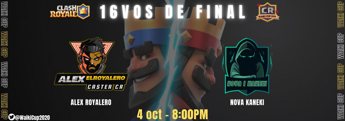 WaikiCup's tweet photo. Ultima jornada de #16vos de final del #CasterEdition de la #WaikiCup2020 🏆
Quienes se llevaran la victoria?
#WaikiCup #Torneo #ClashRoyale https://t.co/pko9kcReZJ
