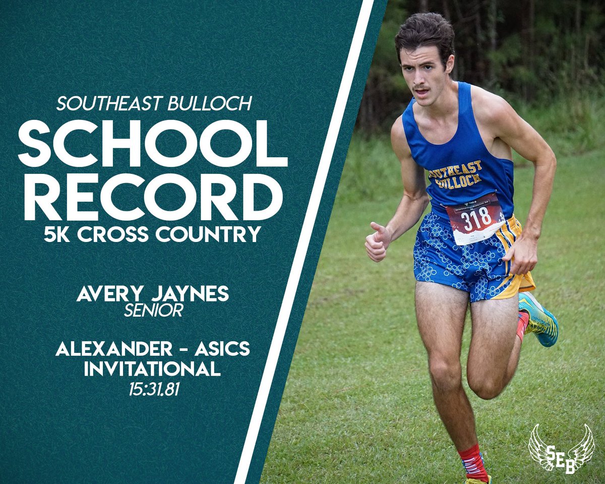 SEBXC's tweet photo. 🚨SCHOOL RECORD🚨
Avery Jaynes sets a new school record of 15:31.81 today at the Alexander ASICS Invite in Fayetteville, GA. Jaynes finished 12th overall in the Championship division. #SEBXC https://t.co/1JukSmUZ2B