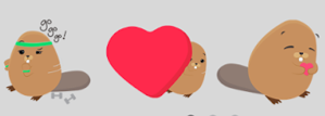 Shadaca's tweet photo. Do you know this beaver? He's called Chip and lived in the couple app. Trying to find the rest of artwork and the original artist. 
#coupleapp #significantother #chip #stickers #lostloves https://t.co/dG4BNYYvBc