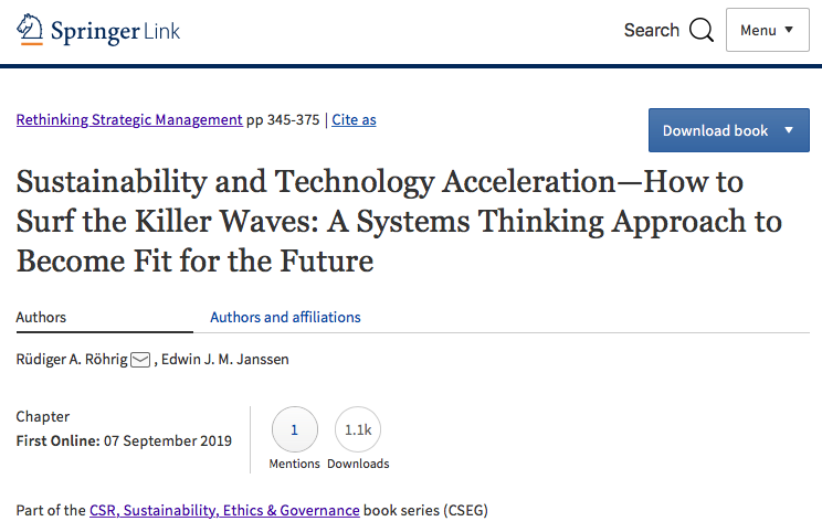 Edwin Janssen - EN (@tweedwin73) on Twitter photo Proud of our Springer book contribution @RuedigerRoehrig The e-book version of 'Rethinking Strategic Management' was downloaded 22k times this year. Our e-chapter 1.1k times (equal to that of strategy guru H. Minzberg ;-) link.springer.com/chapter/10.100… <a href="/TheNaturalStep/">The Natural Step</a> <a href="/SustainGA/">Sustainable Growth Associates</a> Proud of our Springer book contribution @RuedigerRoehrig The e-book version of 'Rethinking Strategic Management' was downloaded 22k times this year. Our e-chapter 1.1k times (equal to that of strategy guru H. Minzberg ;-) link.springer.com/chapter/10.100… <a href="/TheNaturalStep/">The Natural Step</a> <a href="/SustainGA/">Sustainable Growth Associates</a>