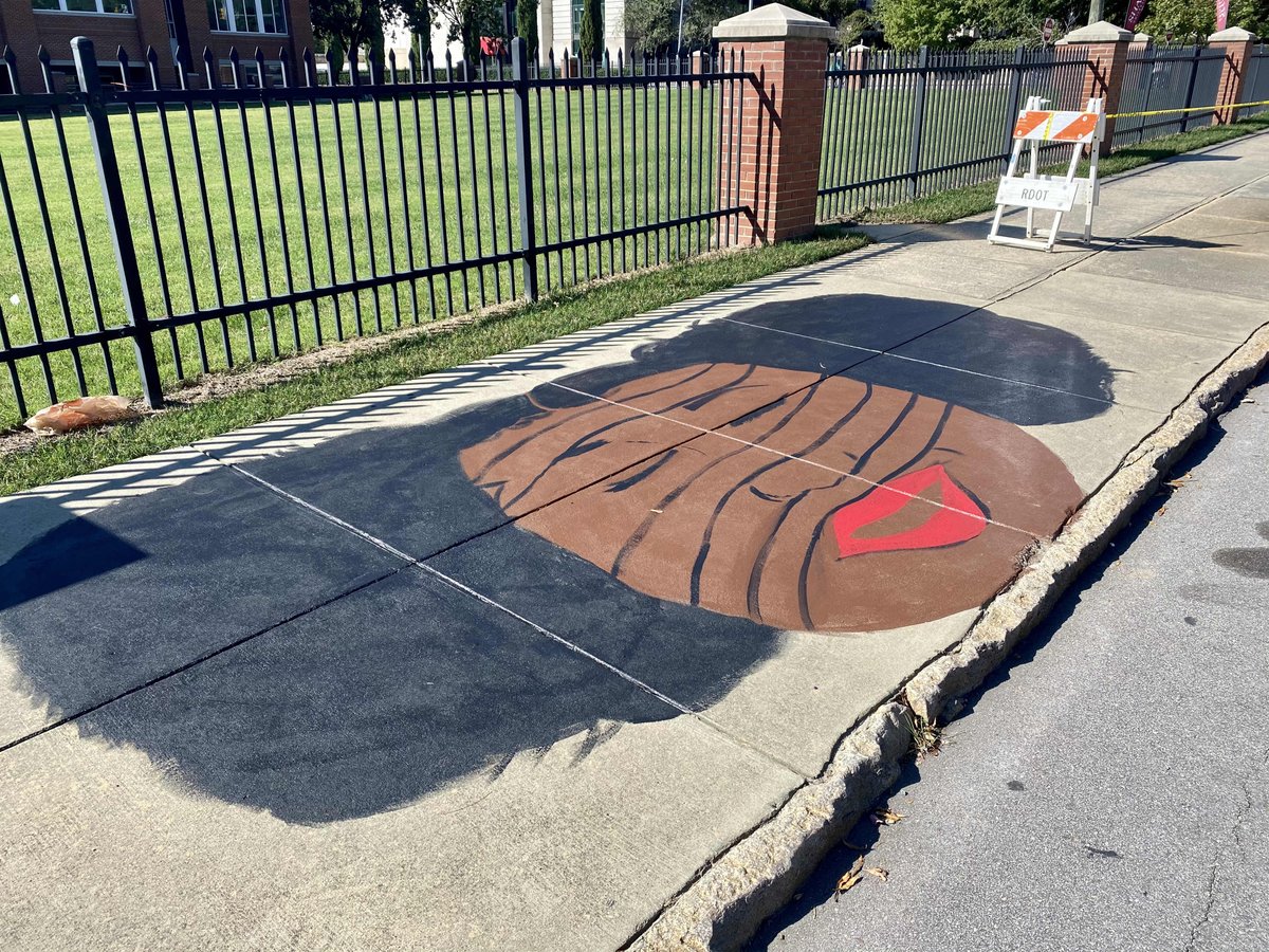 As part of a project for the City of Raleigh, Muslimah is doing sidewalk painting along South Street in front of ShawU. If you are in the area, check it out and say hello!