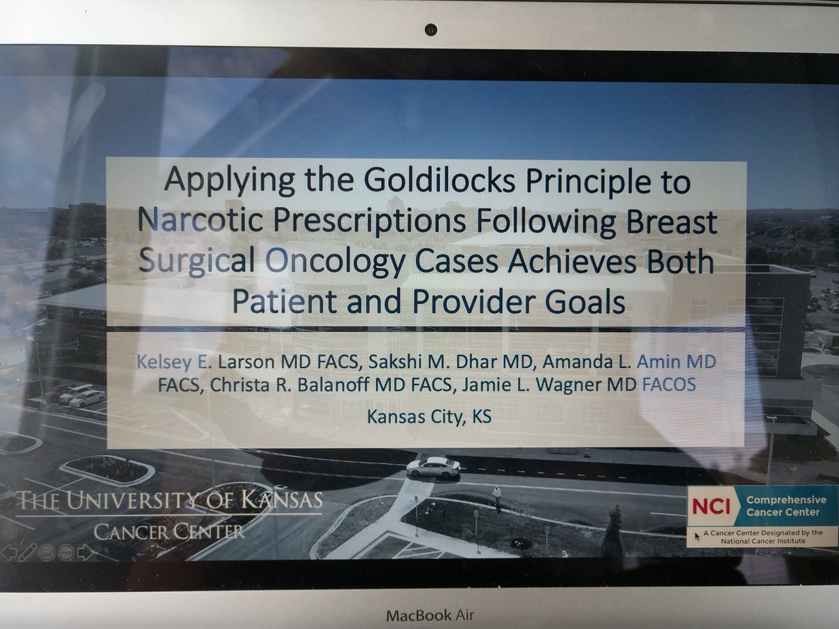 Excited to share our research in BreastII Session #ACSCC20 today! <a href="/KU_Surgery/">KU Dept. of Surgery</a> <a href="/KUcancercenter/">KU Cancer Center</a> <a href="/amandaaminmd/">Amanda L. Amin, MD MS</a> @balanoff_dr @DrJWagner <a href="/AmCollSurgeons/">American College of Surgeons</a>