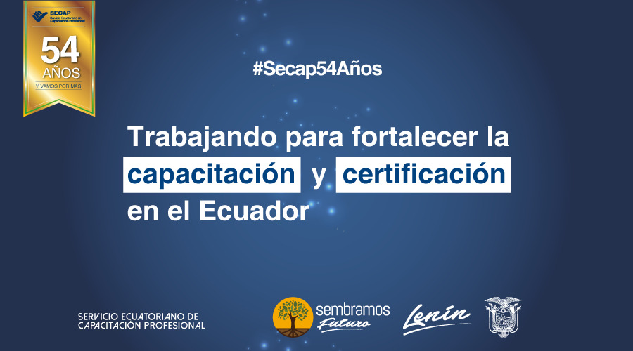 🔹 La trayectoria del <a href="/secap_ec/">SECAP</a> mediante la capacitación y certificación por competencias laborales, nos ha permitido forjar un camino de oportunidades y crecimiento profesional.

Trabajamos para la ciudadanía y les agradecemos por ser parte de la familia Secap. 

#Secap54Años🎉