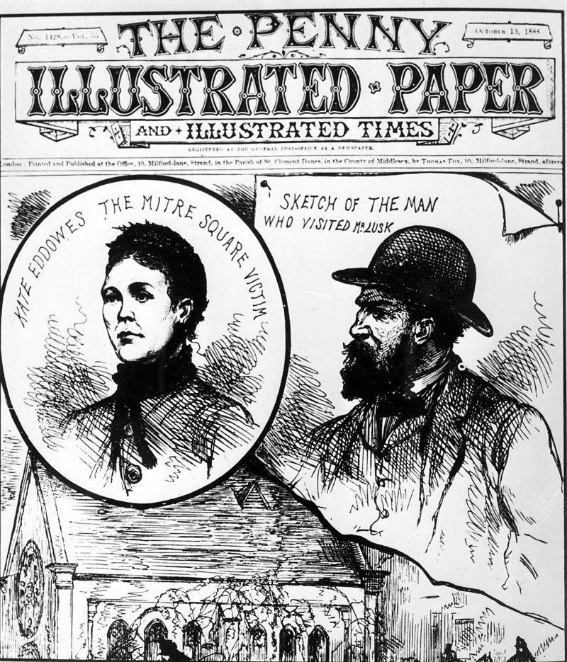 A local cigarette salesman named Joseph Lawende had passed through the square with two friends shortly before the murder, and he described seeing a fair-haired man of shabby appearance with a woman who may have been Eddowes.