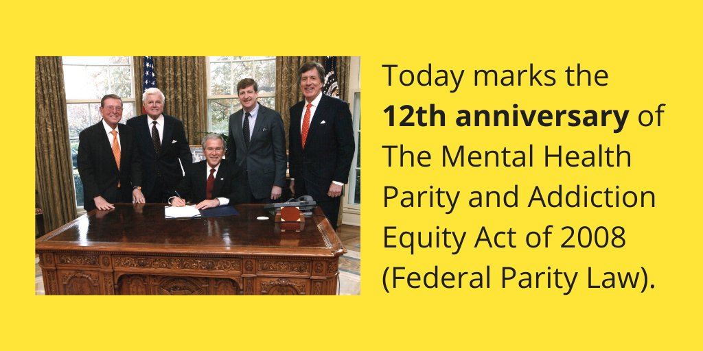 The Federal Parity Law requires insurers to cover treatment for mental health and addiction no more restrictively than for illnesses of the body. Despite the progress made over the past 12 years, we still have a long way to go. Learn more about parity at dontdenyme.org.