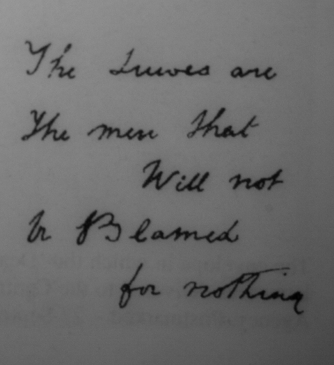 A chalk inscription upon the wall directly above this piece of apron read: "The Juwes are The men That Will not be Blamed for nothing." This graffito became known as the Goulston Street graffito.