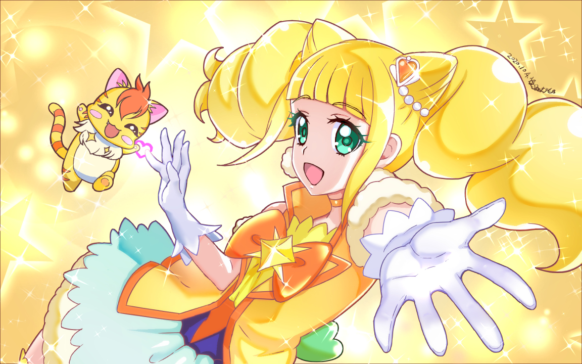 半蔵 こちらに向かって手を差し伸べるポーズやニャトランとのキュアタッチが可愛くて素敵過ぎます 大胆かつ躍動感溢れる構図や美しい色彩など とても勉強になります 素敵な一枚ありがとうございます