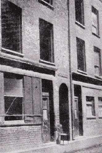 The extensively mutilated and disembowelled body of Mary Jane Kelly was discovered lying on the bed in the single room where she lived at 13 Miller's Court, off Dorset Street, Spitalfields, at 10:45 a.m. on Friday 9 November 1888.