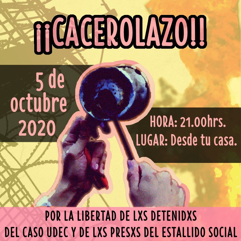 Coordinadora18O's tweet image. Este lunes y a lo largo de todo el territorio nacional, se levanta la jornada de protesta y solidaridad por lxs presxs de la revuelta porque no están olvidadxs.
Volveremos a las calles a casi un año del 18 de octubre y, ¡No debemos dejarla!