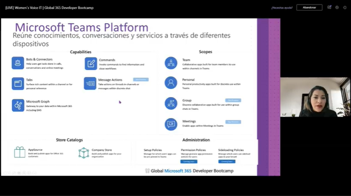 <a href="/almatelecomss/">Alma Guadupe Marquez</a>  hace parte del primer evento de tecnología ejecutado totalmente por mujeres: Global Microsoft 365 Developer Bootcam.
#teams #comunicacionunificada #microsoft #bootcamp #economia #resultados #apps #M365 #officeapps #agile #innovacion #conocimiento #educacion