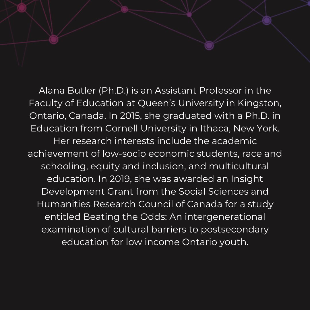 Who's speaking at our WEB event on Sunday, October 4th? TODAY we'll be releasing the line-up of our panelists! First up, Alana Butler! SWIPE to read Dr. Butlers bio!