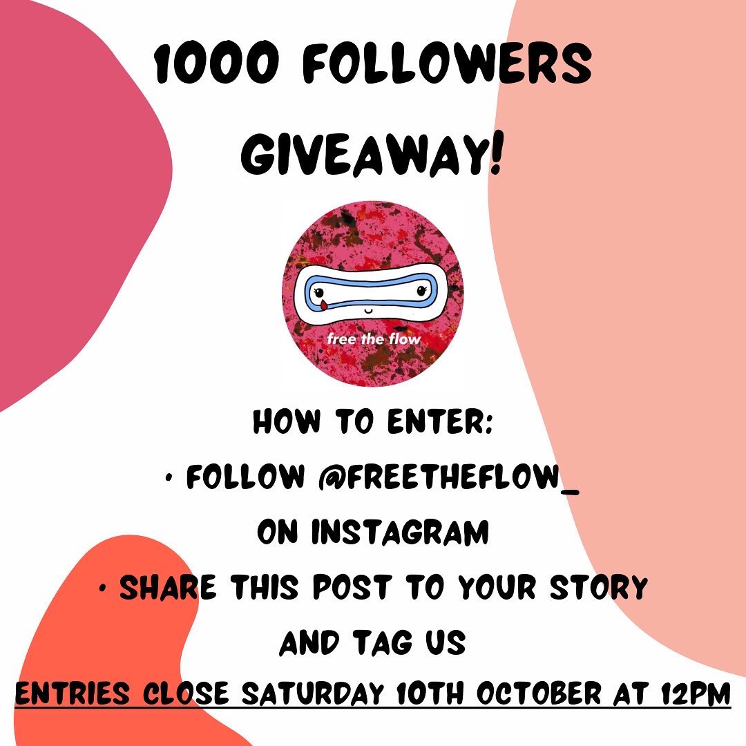 FreeTheFlow_'s tweet photo. Head over to our Instagram page @freetheflow_ to enter our giveaway 🥳 https://t.co/9ZPPysc3ep