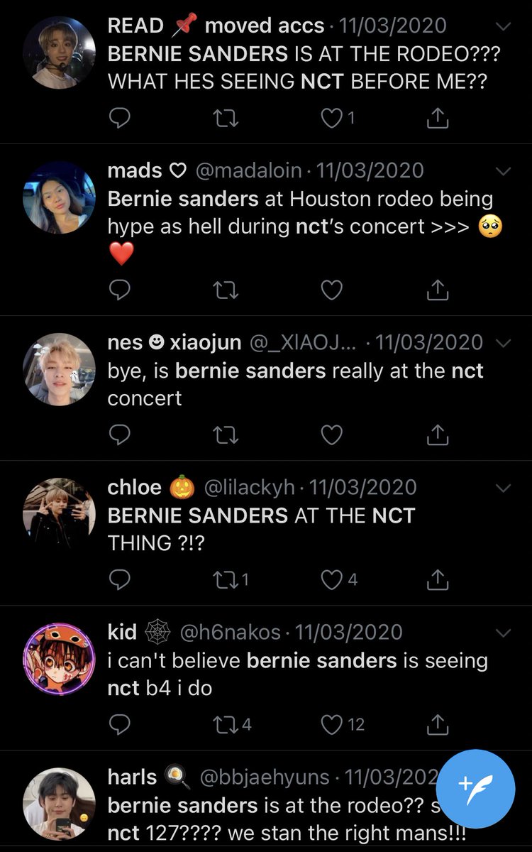 32. when people thought bernie sanders was at the 127 performance... the vid is privated now i’m sorry