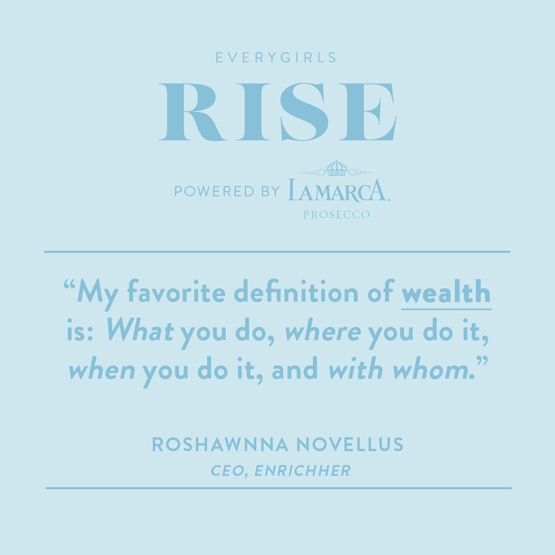 TheEverygirl_'s tweet photo. How does @DrRoshawnna define modern wealth? It's not what you'd think. #EverygirlsRise #lamarcaprosecco #sponsored https://t.co/aOt4NGHqXJ