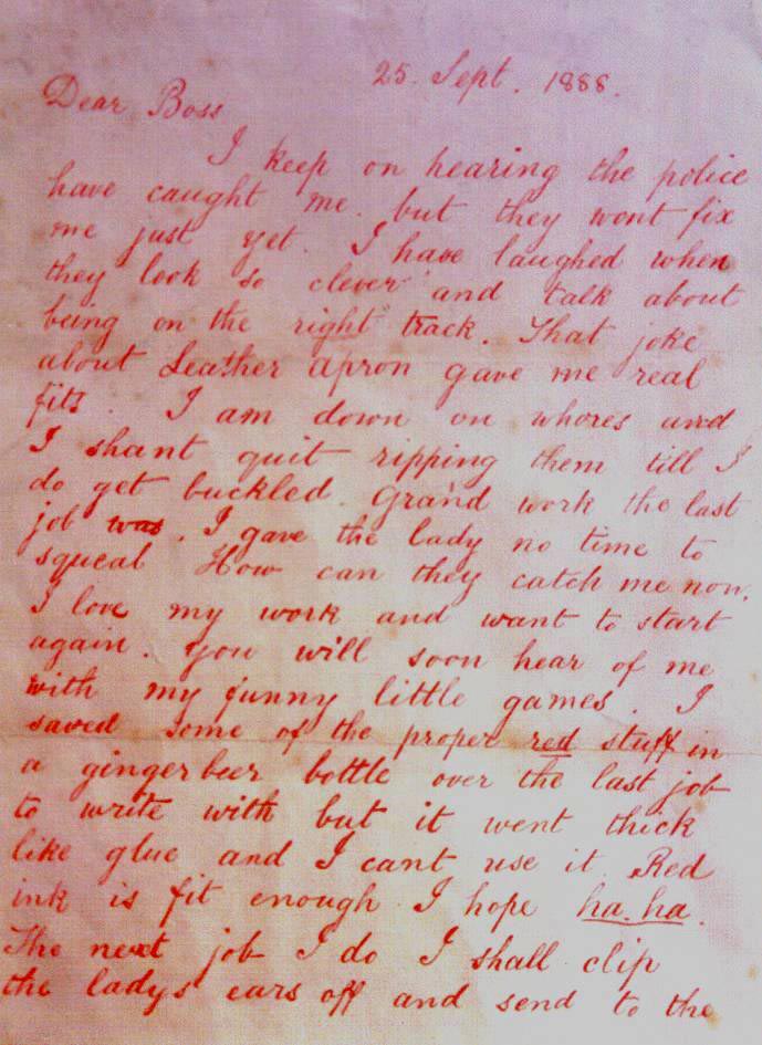 Initially, it was considered a hoax, but when Eddowes was found three days after the letter's postmark with a section of one ear obliquely cut from her body, the promise of the author to "clip the ladys (sic) ears off" gained attention.