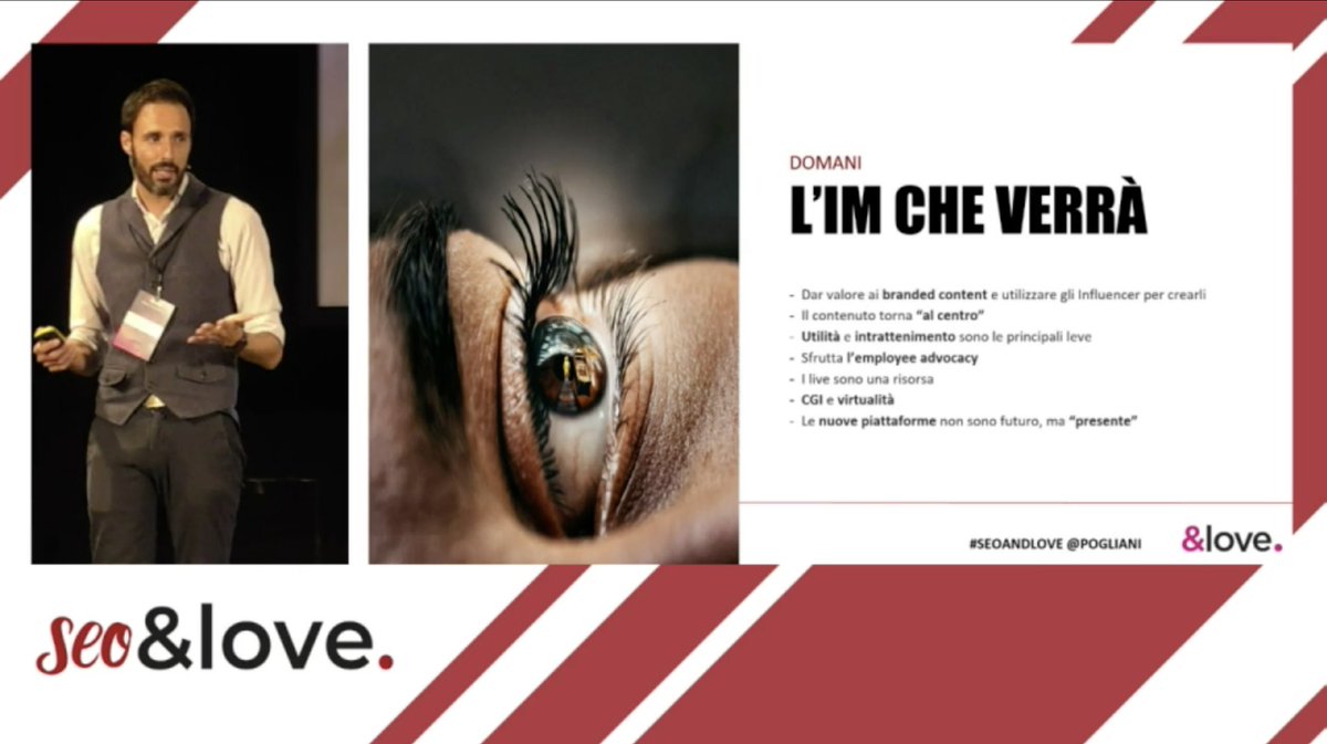marcoquargenta's tweet photo. Come usare l’Influencer Marketing?

Con @MatteoPogliani analizziamo il report realizzato dall’ONIM per capire come questa strategia viene utilizzata nel nostro paese e come può essere migliorata.

#seoandlove2020 #iusve #iusvesocialteam
@seoandloveit @IUS_VE https://t.co/cTDpQ3Y5h9