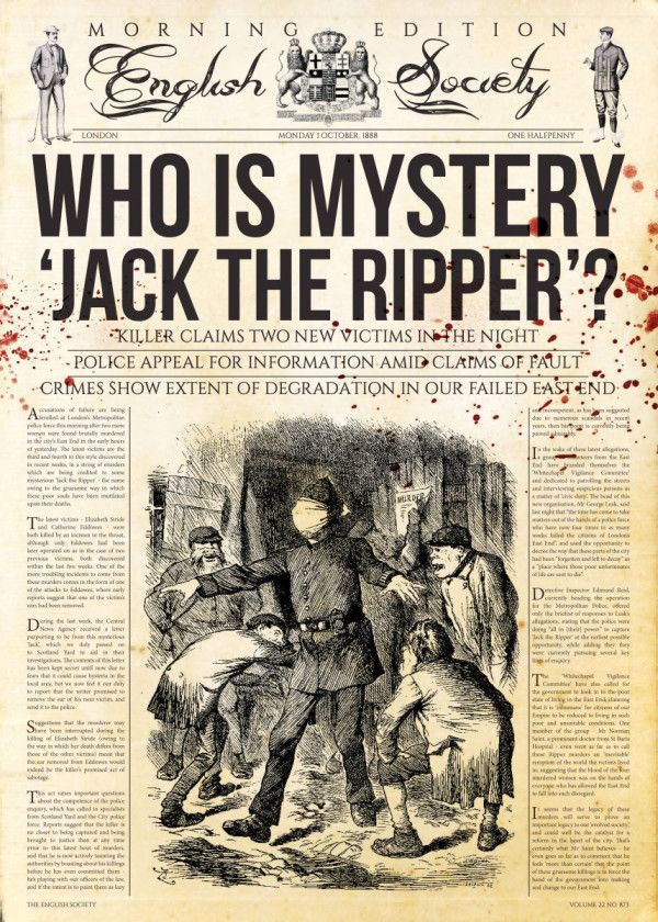 The Ripper murders mark an important watershed in the treatment of crime by journalists. Jack the Ripper was not the first serial killer, but his case was the first to create a worldwide media frenzy.