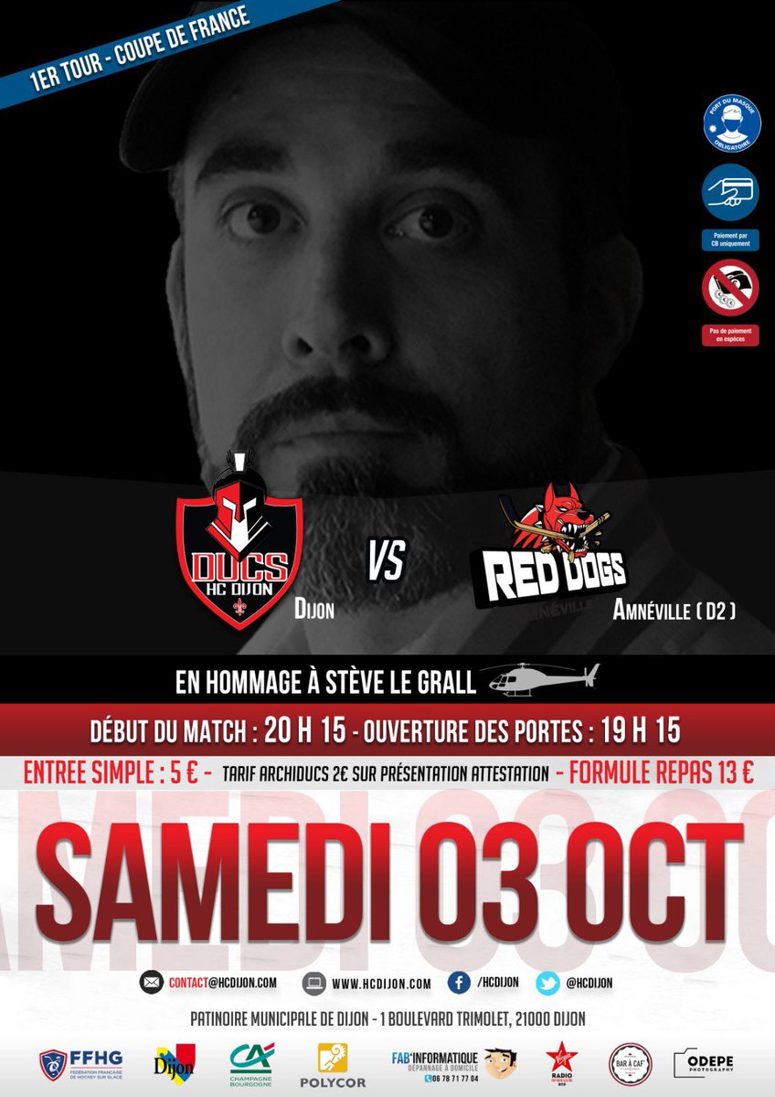Ce soir à Trimolet nous rendrons hommage à notre président durant le match de coupe de France HC Dijon -Amneville