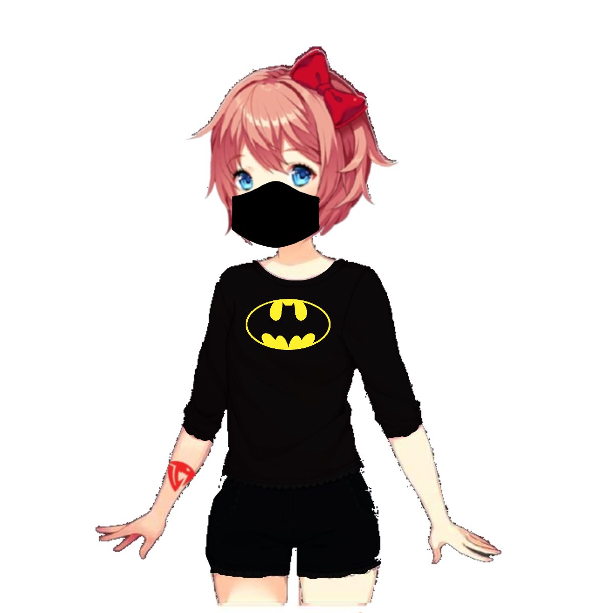 Sayori_A_Edits's tweet photo. Batman Sayori and Iron man Sayori https://t.co/R6aYnu8yTO