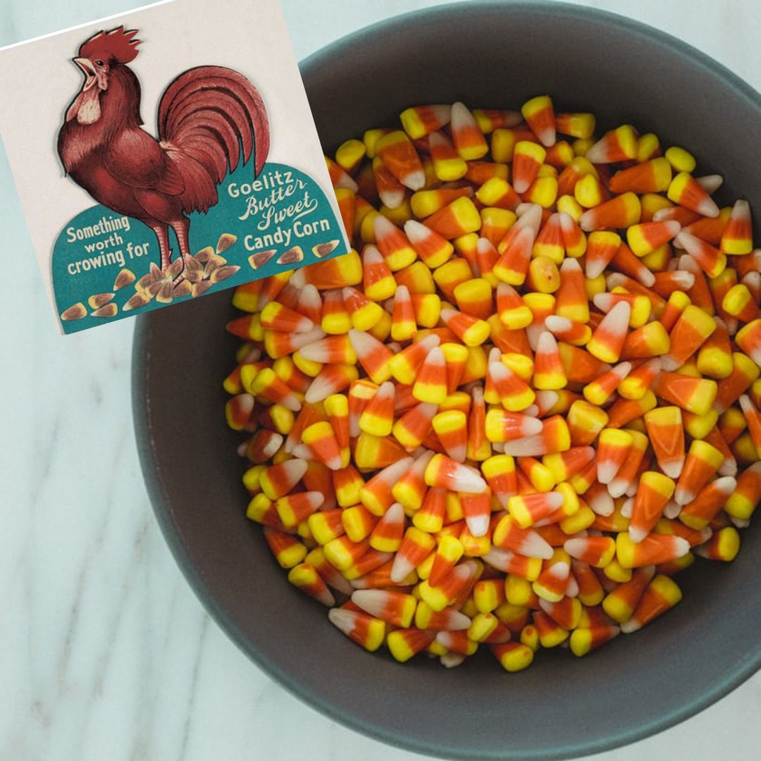 atpearthkeeper's tweet photo. Because corn is what was used to feed chickens, Candy Corn was originally called "Chicken Feed" and the box was marked with a colorful rooster. #trivia #funtrivia #candycorn #halloweeniscoming #halloweencandy #trickortreatfun #candytrivia #candyphotography https://t.co/dsCCNYv4Re