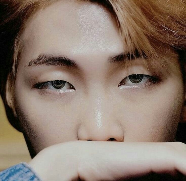 Starting off with Namjoon's Almond shaped eyes that can pierce through your heart.