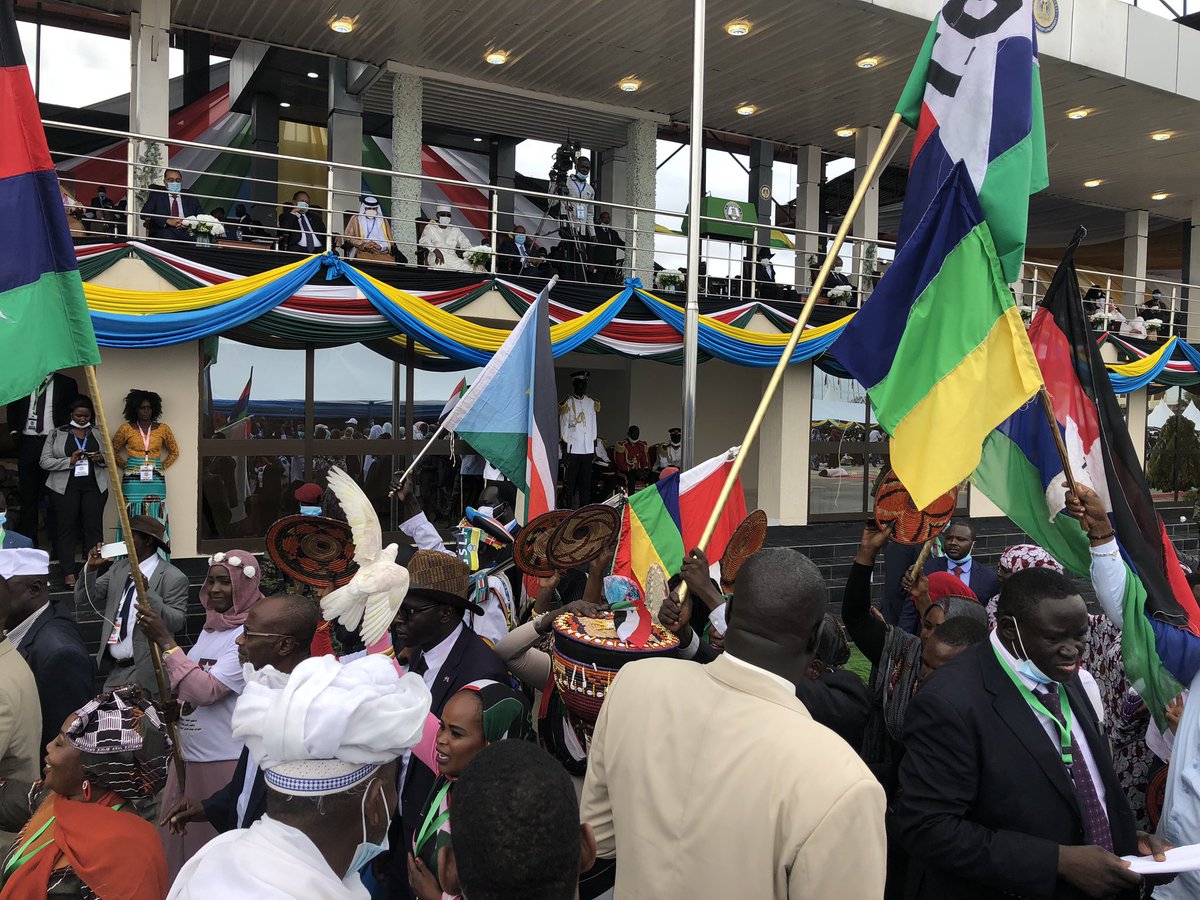 SjstrmU's tweet photo. Signing of the Peace Agreement for Sudan. Historic and very joyful event in Juba for sustainable peace and development in Sudan and also bringing hope and inspiration to South Sudan @AfricaSweMFA https://t.co/Iebm9SGS32