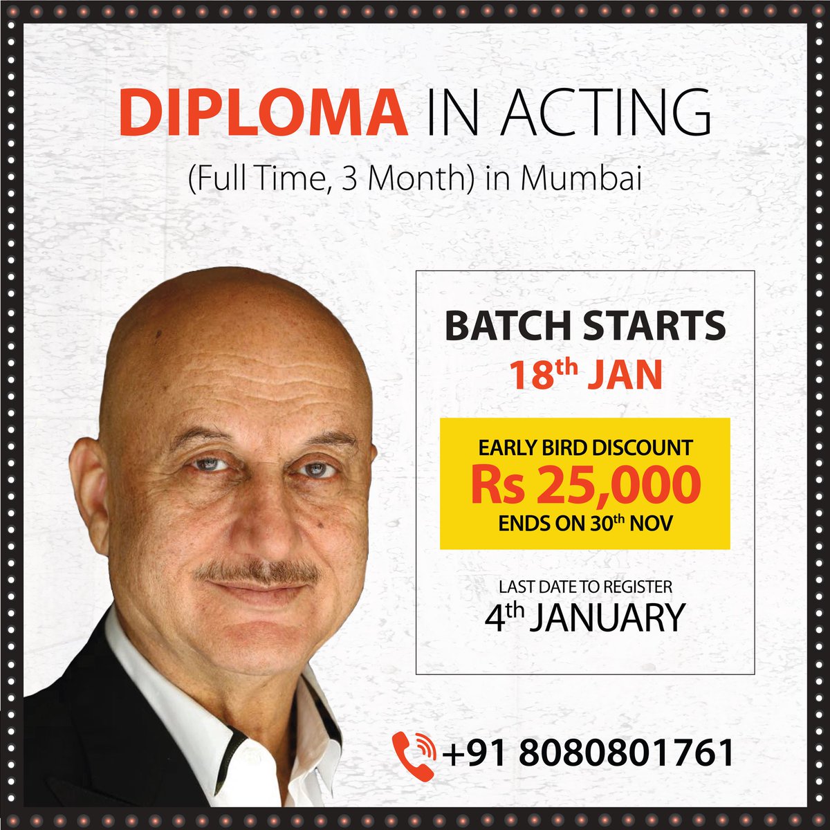 Our next offering! It’s a life changing course. Are you in?🙋♂️
#actorprepares @AnupamPKher https://t.co/uMXNRksqtz