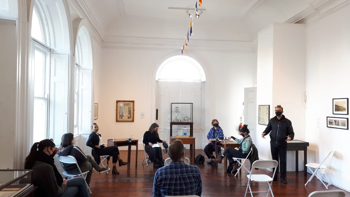 SiriusArts's tweet photo. The panel discussion for Visions of an Unsettled Earth was a success! Brilliant introduction from the moderator, the art critic Sarah Kelleher, and an insightful Q&amp;A between the artists @DebbieGodsell, @fioneekelly and Sarah O’Flaherty and the audience. An unmissable exhibition! https://t.co/M8DVO1DdoR