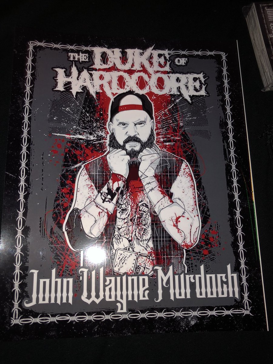 CrimsonmaskNyc's tweet photo. @TheDukeJWM  New Merch Avail Tonight in NJ @sawprowrestling   Signed 8X10 , Stickers and Patches of the Murdoch &amp; #OfficialCrimsonMask Collab Design #TheDukeOfHardcore https://t.co/Yppdm00Bnd