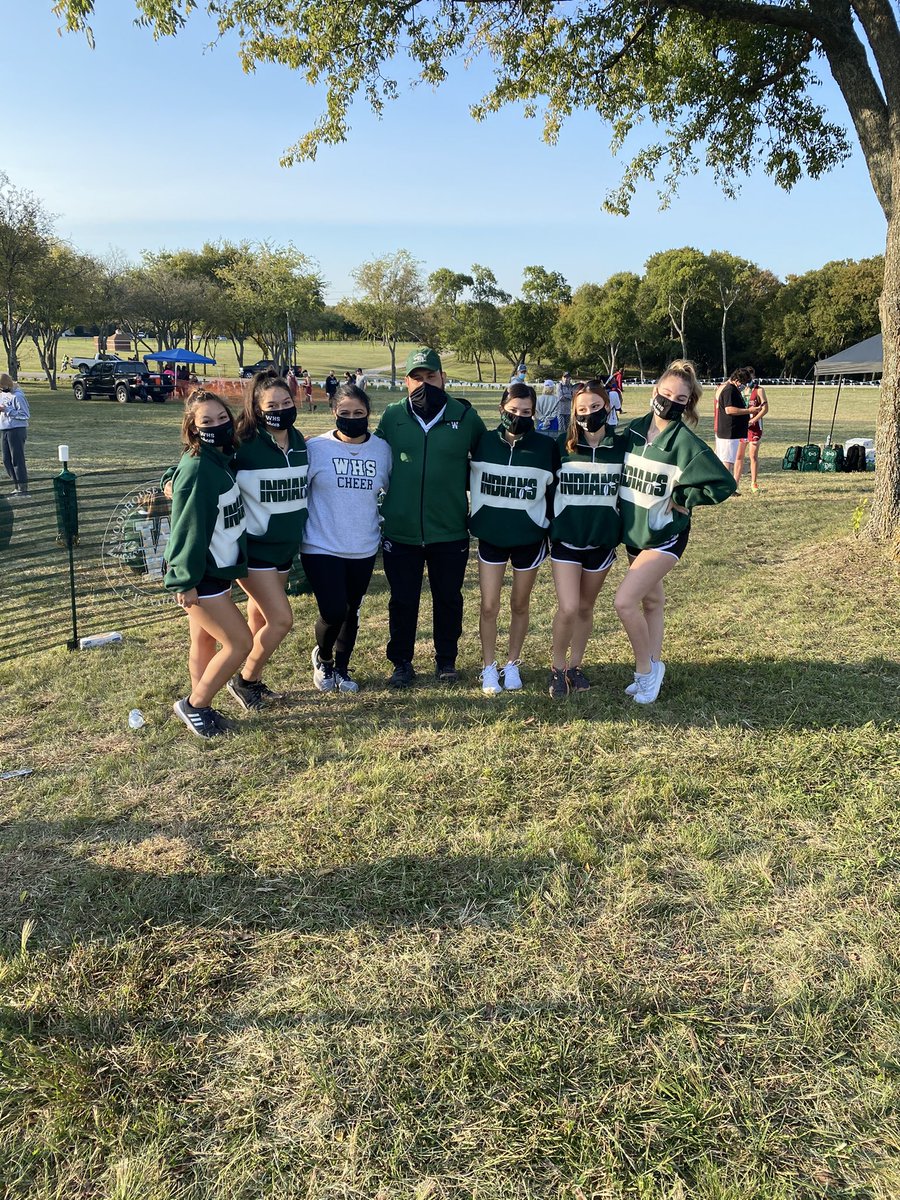 WaxahachieCHEER's tweet photo. Woodhouse Invitational @WaxahachieCC it was a great race and we loved cheering you on! #ndncheer https://t.co/BQpF1P8FCl