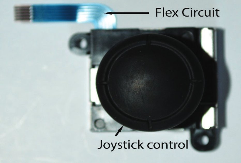 The expert analyzed controller pieces with a scanning electron microscope, and found that joysticks' steel brushes were scraping against the soft carbon pads and polyethylene pieces used to transmit player movements. (21/26)