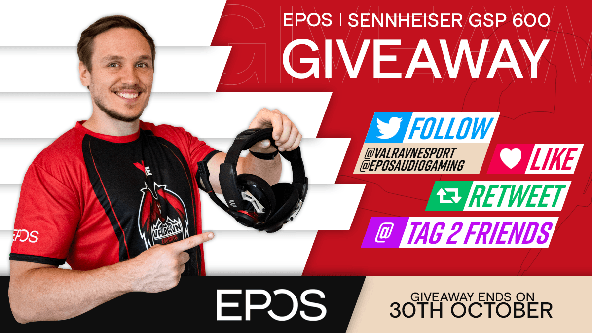📢#GIVEAWAY TIME!📢
GSP 600 #EPOS I SENNHEISER 219€ 🔥

As a thank you for the #support of our #R6s team, we would like to give you something back.

HOW TO ENTER:

✅Follow 
<a href="/ValravnEsport/">Valravn eSports</a>
@eposaudiogaming 

👍Like
🔄Retweet
🎎TAG 2 friends

#ThePowerofAudio #WeAREvR #R6S #R6AL
