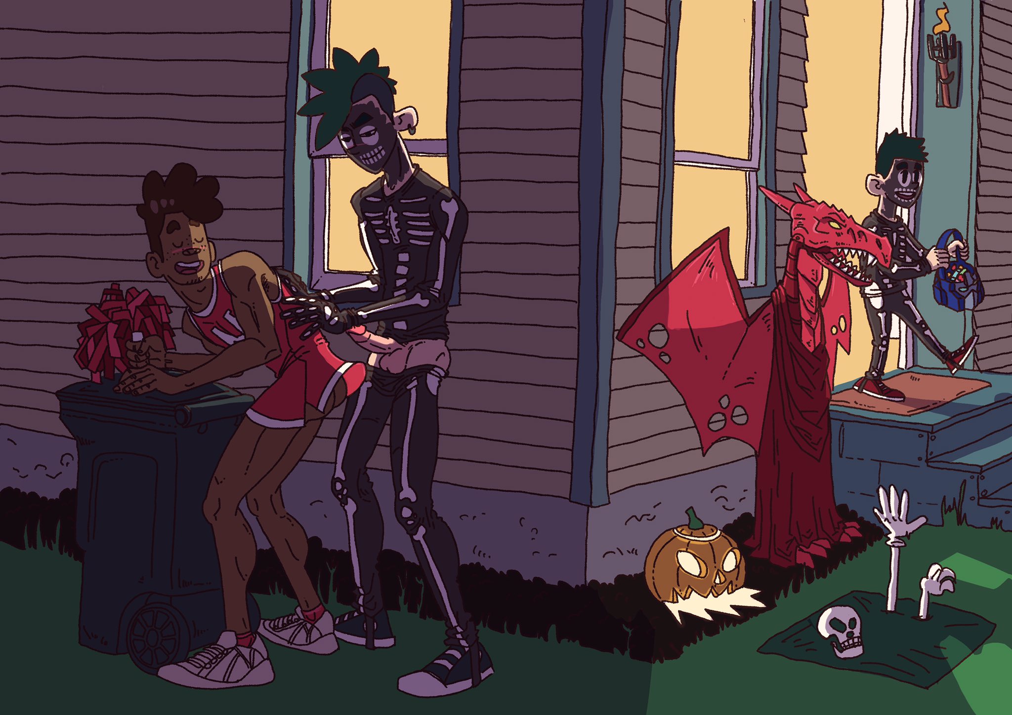 Trick or treat, but you forget about your little brother... #NSFW #gaycomic https://t.co/mYL8oCT3gR