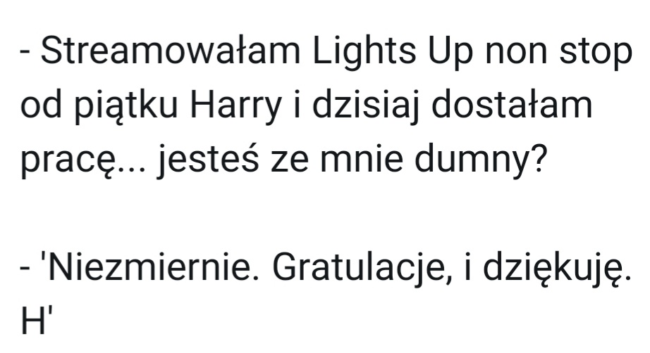 5) Słowa Harry'ego do fanów