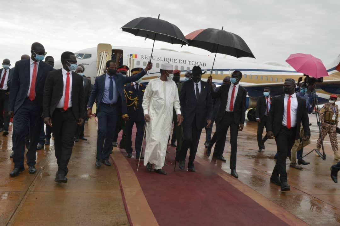 StateHouse_J1's tweet photo. President Salva Kiir received the President of Somalia, Mohamed Abdullahi Mohamed, President of Ethiopia, Sahle-Work Zewde, President of the Republic of Djibouti, Ismail Omar Guelleh, and the President of the Republic of Chad, Idriss Déby Itno, for the Sudan Peace Agreement. https://t.co/B47elqnPSQ