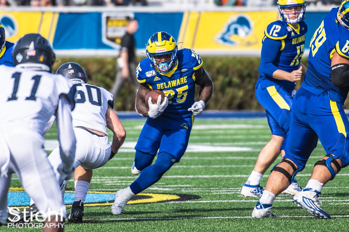 StiehlPhoto's tweet image. University of Delaware should have played @ElonFootball today.  But instead we go back to 2019 vs New Hampshire.  But, @CAAFootball returns in March.  Cant wait to see the schedule.  #collegegameday #football