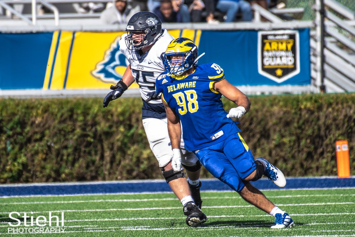 StiehlPhoto's tweet image. University of Delaware should have played @ElonFootball today.  But instead we go back to 2019 vs New Hampshire.  But, @CAAFootball returns in March.  Cant wait to see the schedule.  #collegegameday #football