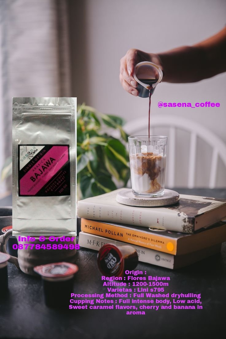 SasenaCoffee's tweet photo. Arabica Bajawa Flores
Origin :
Region : Flores Bajawa
Altitude : 1200-1500m
Varietas : Lini S795
Processing Method : Full Washed Dryhulling
Cupping Notes : Full Intense Body, Low Acid, Sweet Caramel Flavors, Cherry and Banana in aroma 
Info &amp; Order : 087784589498
#coffee #kopi https://t.co/M9pZVrNZgE